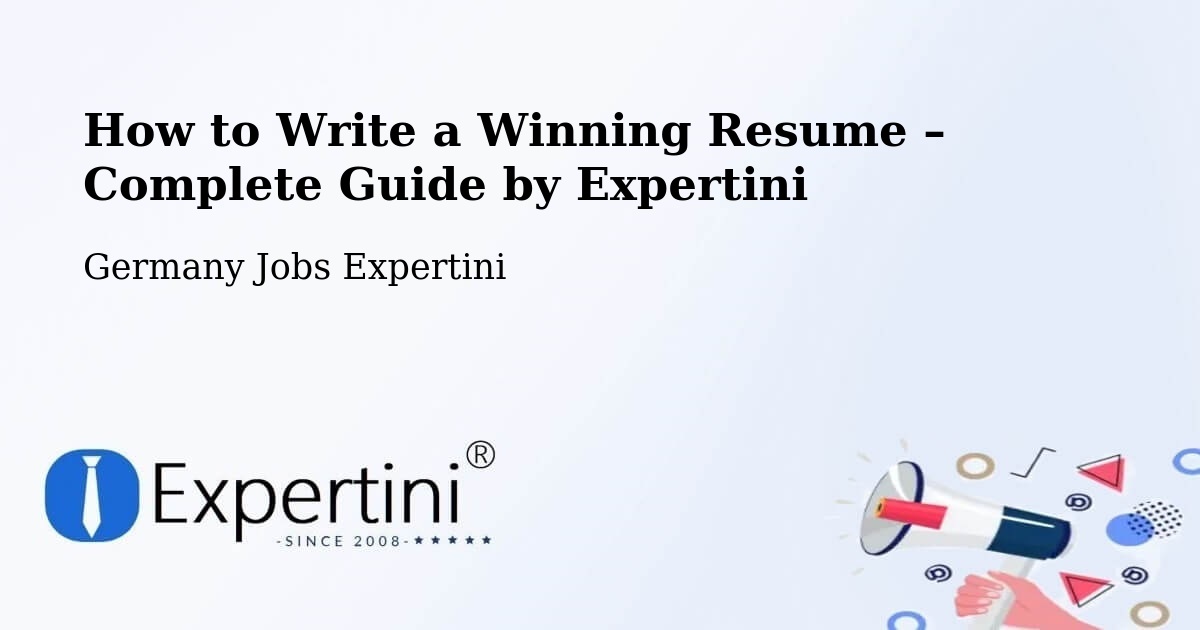 Resume Writing Guide for Job Seekers – Straubing - Straubing, Germany Jobs Expertini